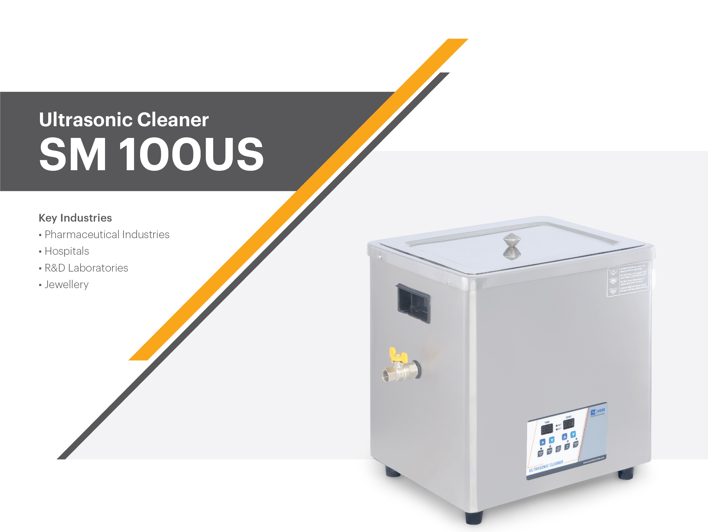 Ultrasonic cleaner, SM 100US - Image 1