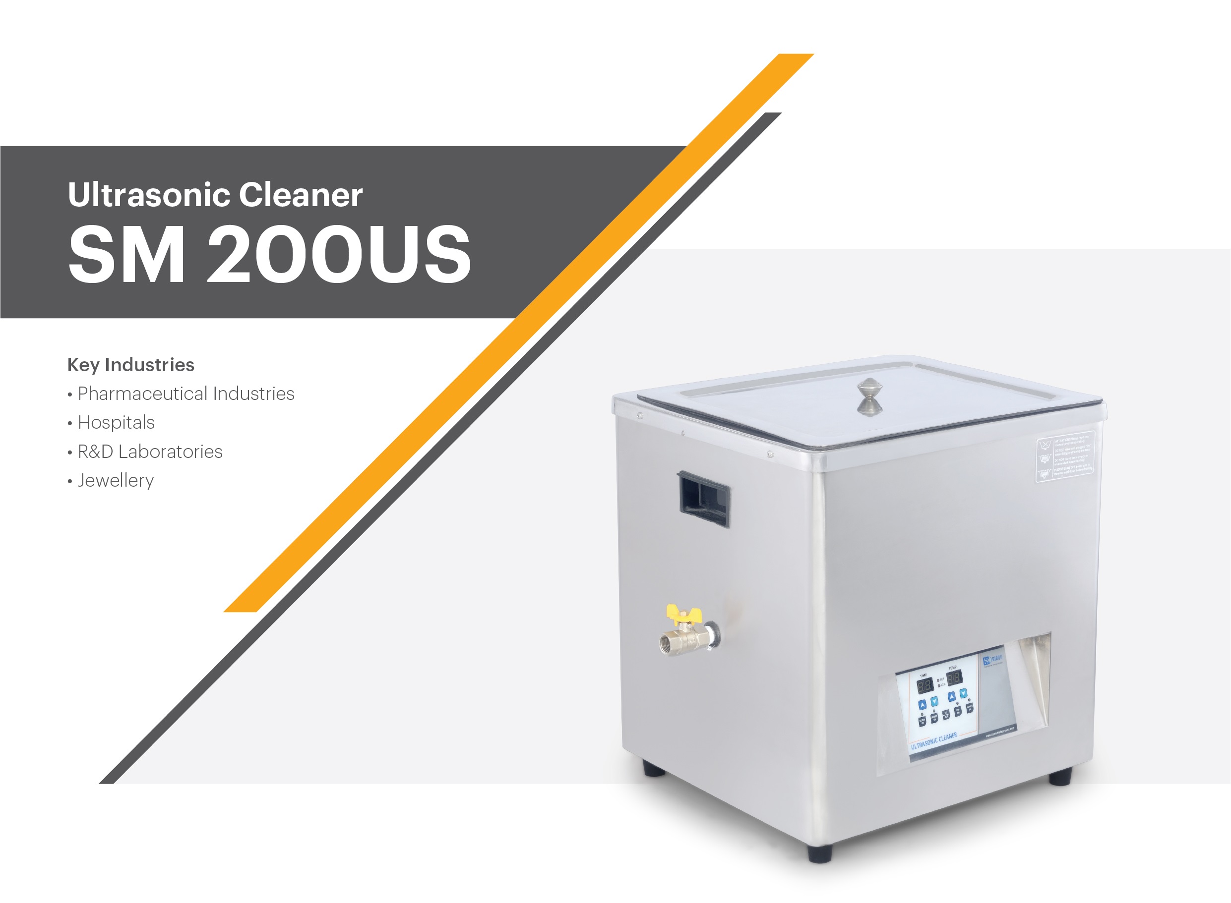 Ultrasonic cleaner, SM 200US - Image 1