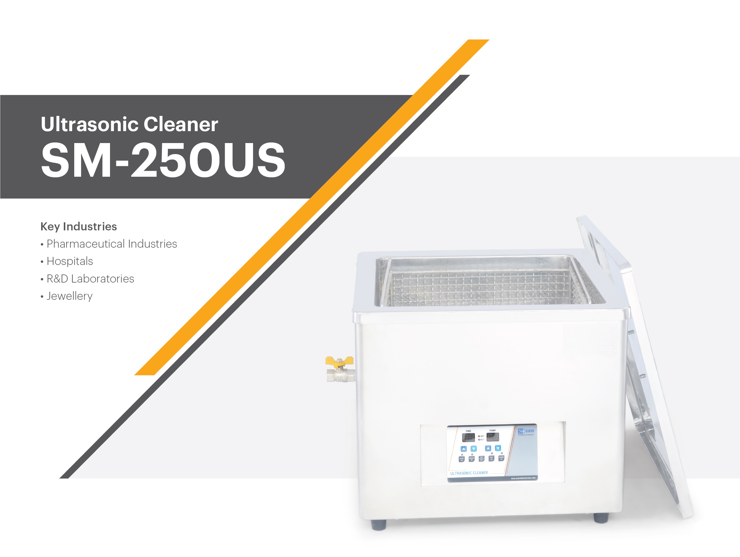 Ultrasonic cleaner, SM 250US - Image 1